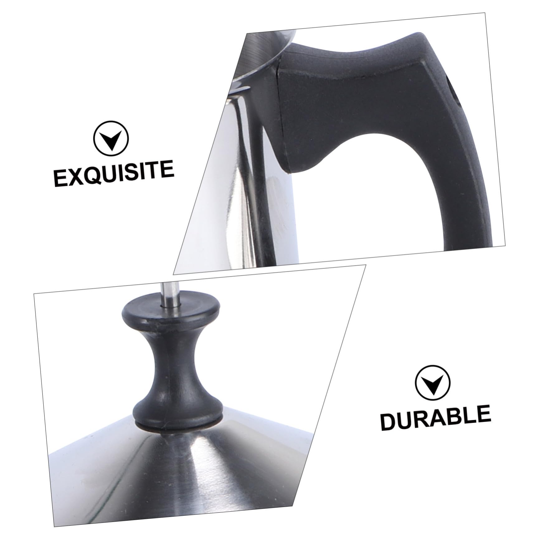 Espumador Plata 800cc de Leche Inoxidable Manual de Acero