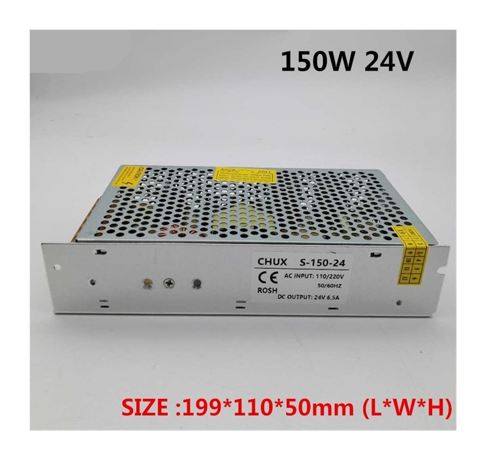 Fuente de alimentación conmutada 150w 24v 6.5a convertidor de CA y CC de Salida única for Tira Ac110v/220v a 24v CC
