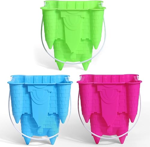 LNCOJOLM Castillo de playa juguetes para niños, cubo de arena, kit de caja de arena, juguete de arena, fiesta de playa, viajes, campamento, pesca,