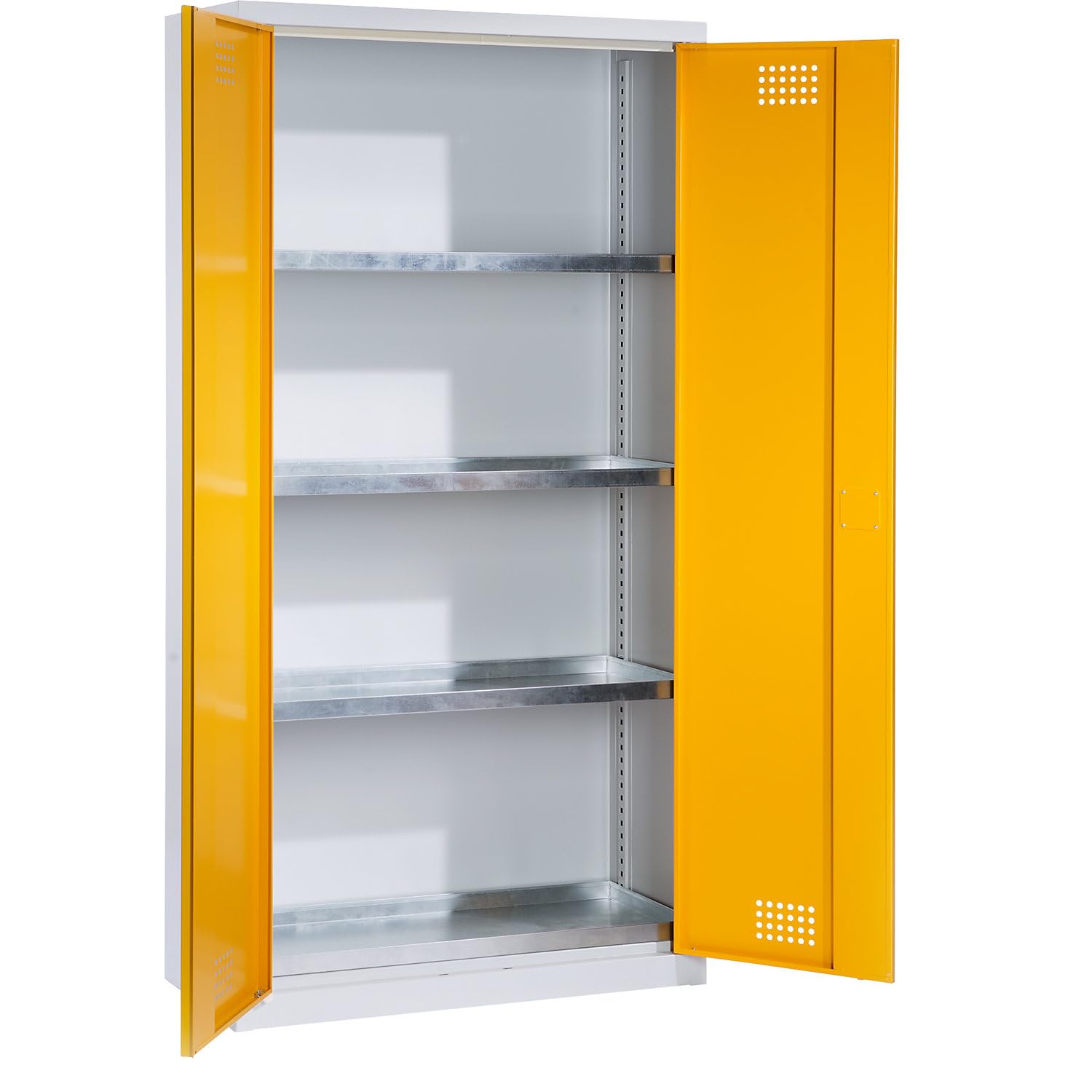 EUROKRAFT | Armoire de sécurité | Hauteur 1800 mm | 3 tablettes de rétention | 1 cuve de rétention