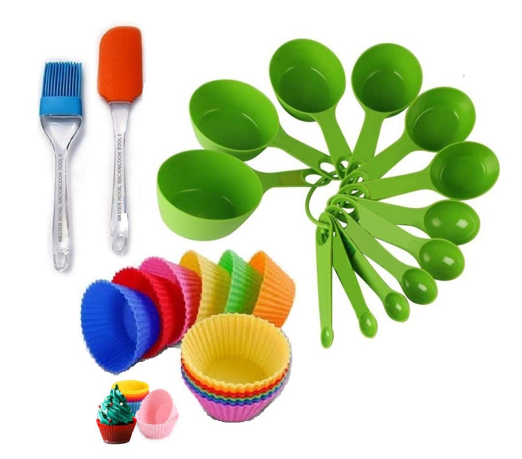 Reusable Round Silicone Muffin Mold with Accessories | Master Royal BackNCook Tools | Amazing-Shop (Combo Set 3)