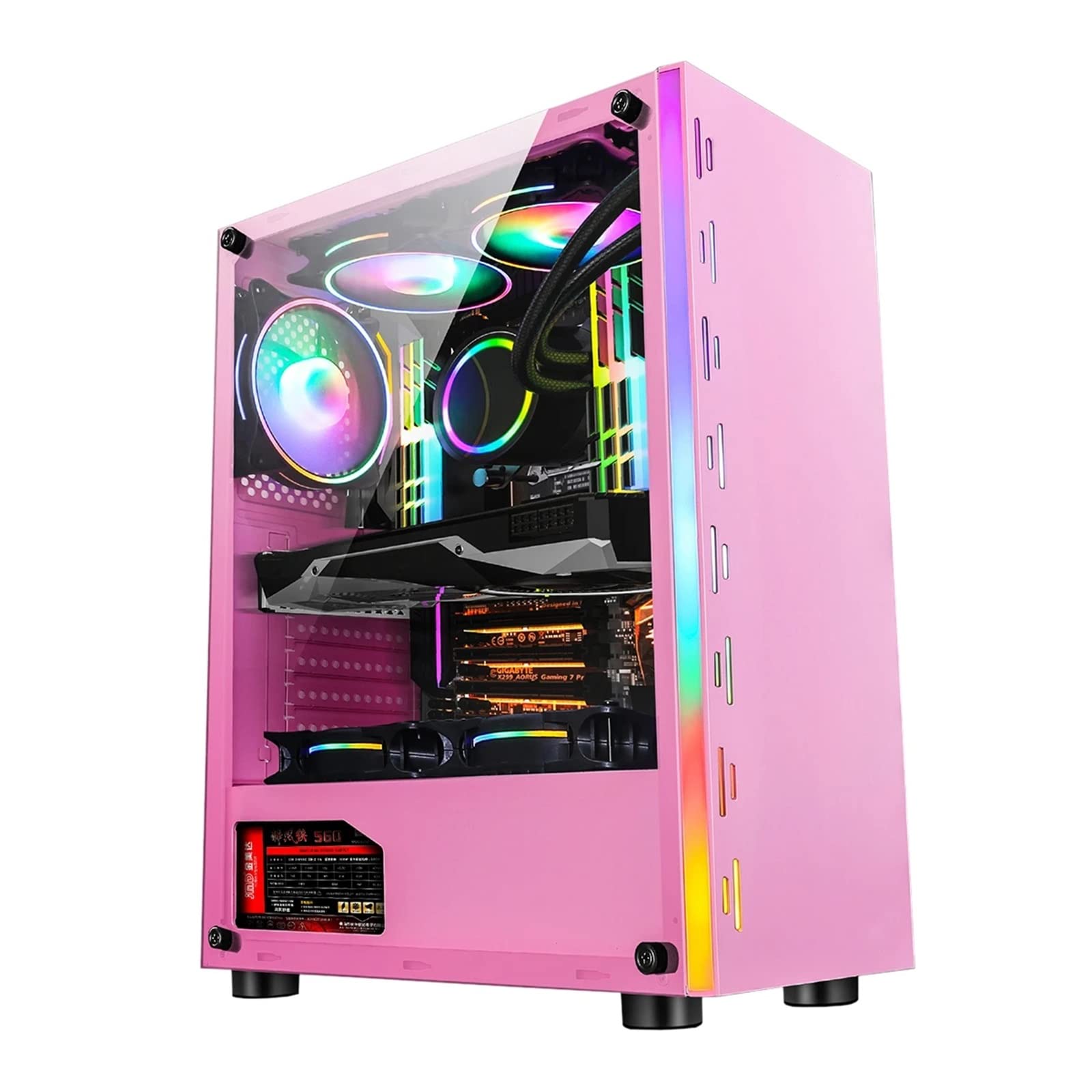 Amazon.co.jp: ミドルタワーPCケース RGBゲーミングケースATX/M-ATX 