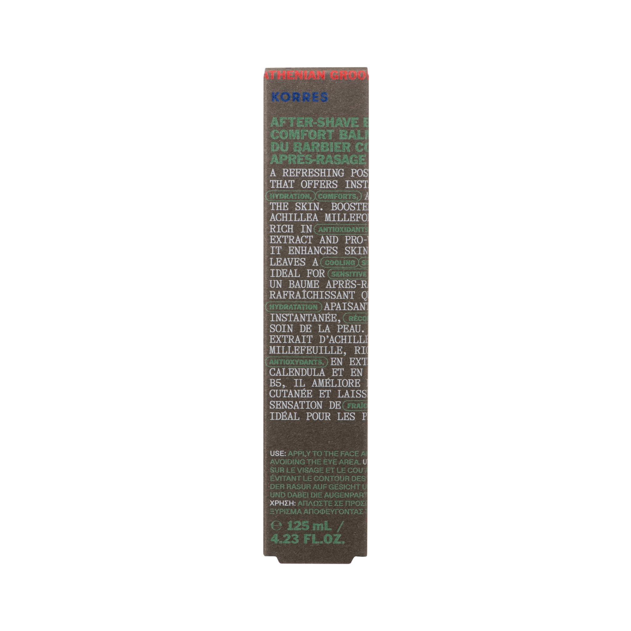 KORRES Athenian Grooming, balsamo dopobarba lenitivo per uomini, cura rinfrescante per la pelle dopo la rasatura, idratante, lenitivo e rinfrescante, 125 ml (Confezione da 2)