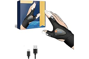 Father's Day Rechargeable LED Flashlight Gloves: Illuminate Your Father's Bond