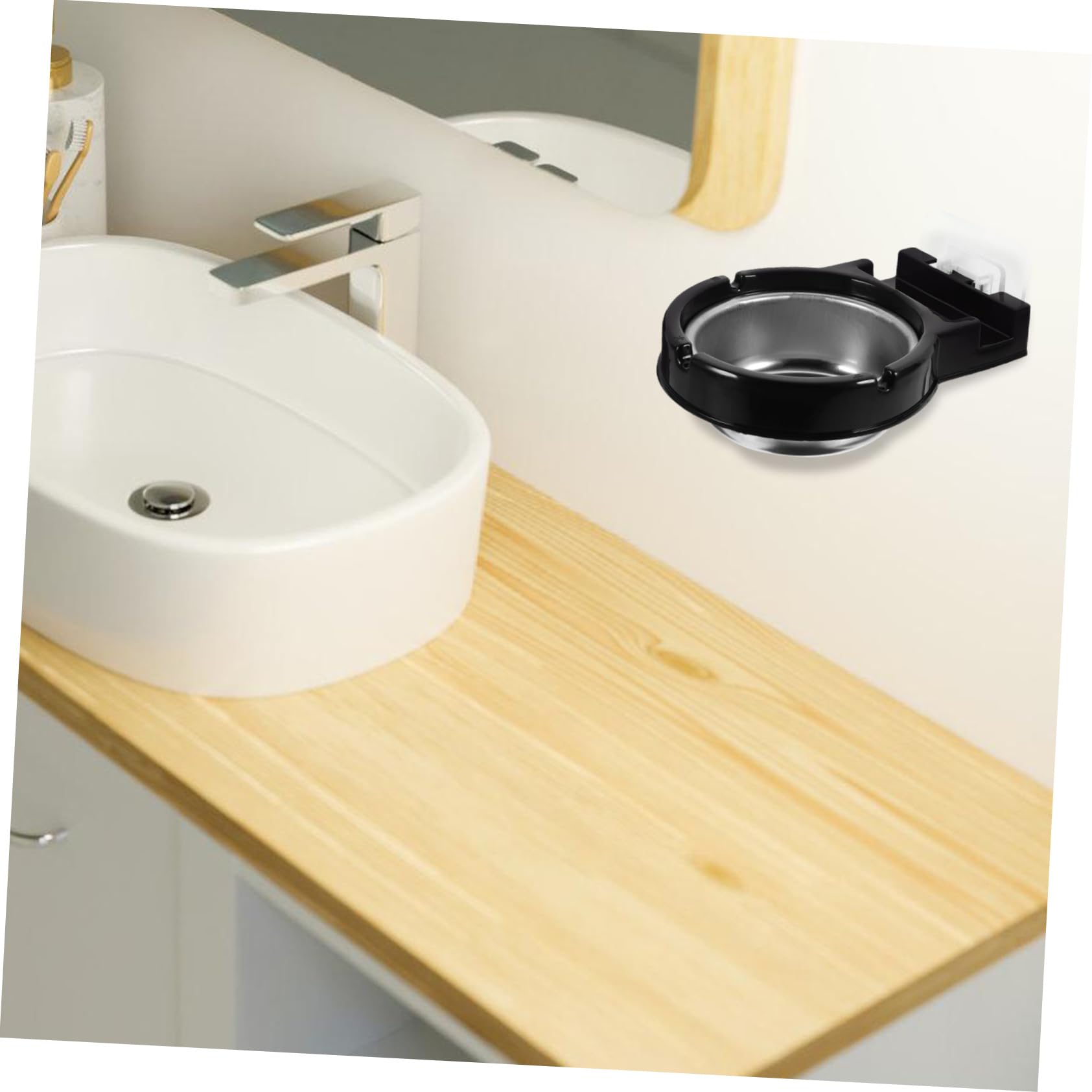 Amazon.co.jp: PLAFOPE 壁掛け式ステンレス製灰皿 蓋付き大型収納容器