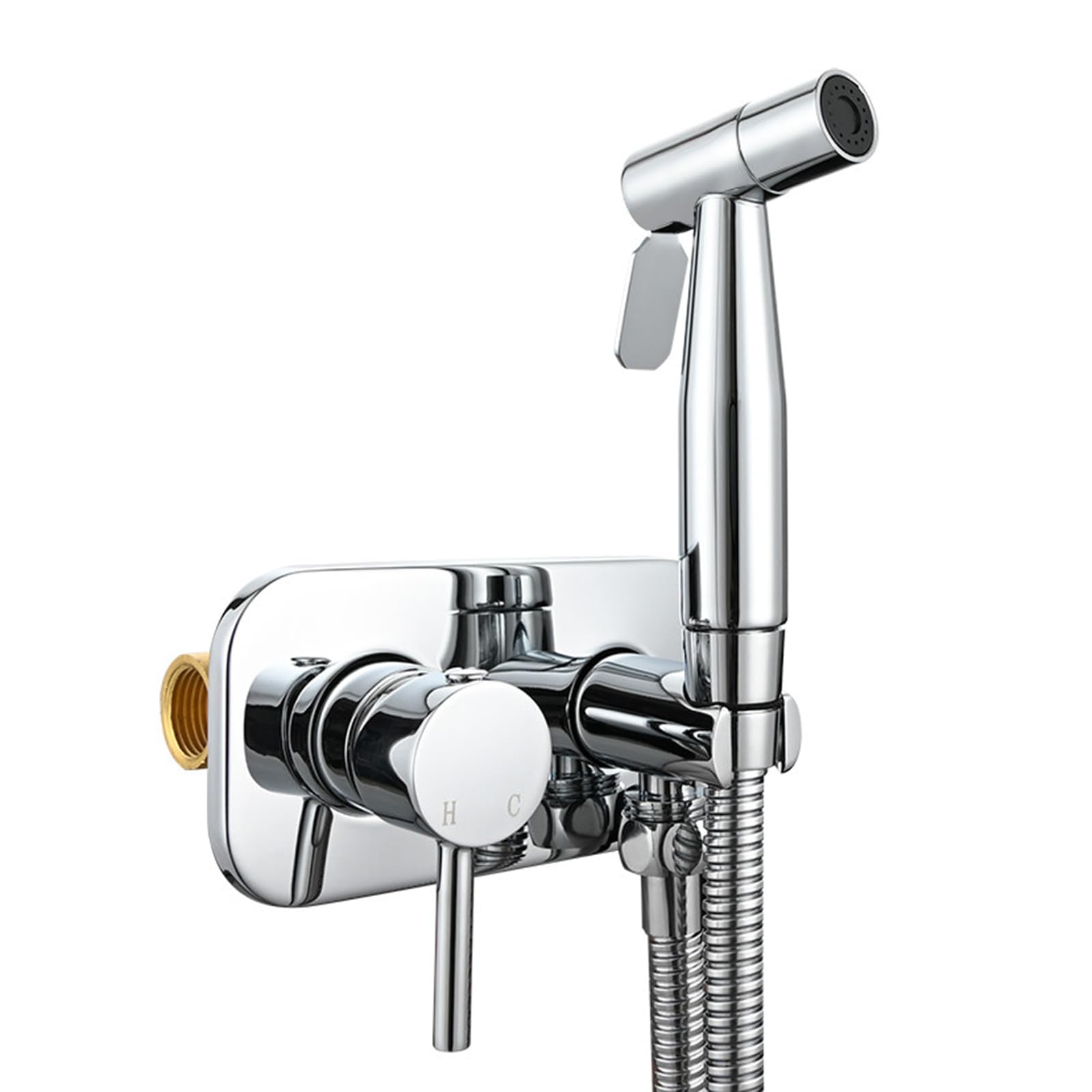 Yjyjy Chrome Plated Bidet Sprayer For Toilet Handheld Bidet Sprayer For Toilet Concealed Installation Brass