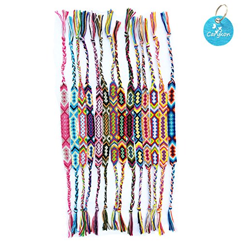 Carykon 10 PCS Nepal Woven Friendship Bracelets