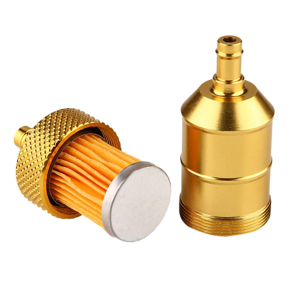 Filtre à Essence Universel 8 mm pour Moto (doré) Filtre à Carburant pour Voiture Filtre à Carburant pour Moteur