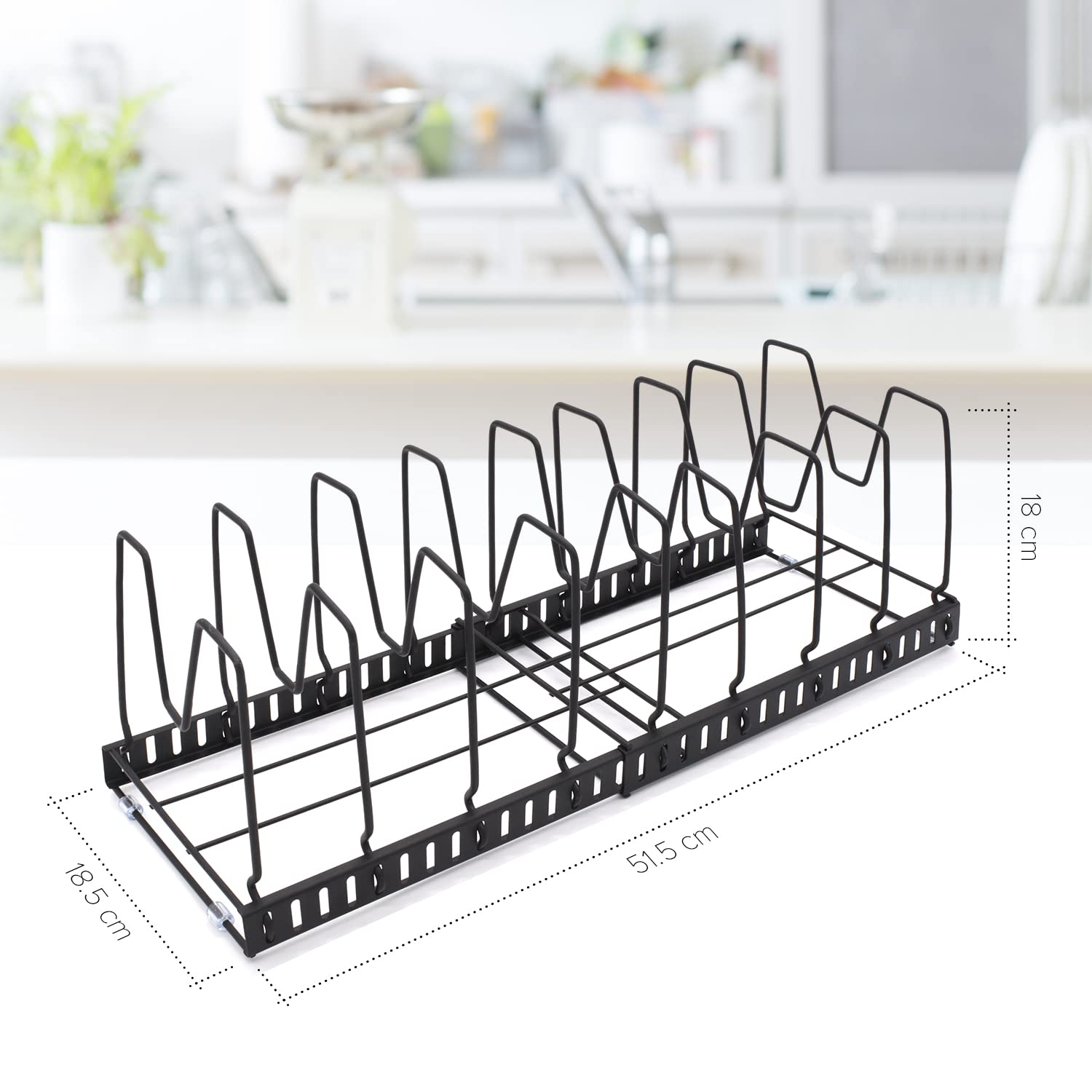 joeji's Kitchen Porta Pentole Salvaspazio Organizer 9 Porta Padelle Cassetto Organizer per Pentole e Padelle