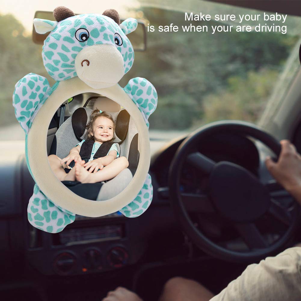 Specchietto Retrovisore Bambini, Baby Elephant Specchio Auto Bambino in Acrilico, Specchio Auto Neonato, Accessorio Auto Per I Neogenitori,