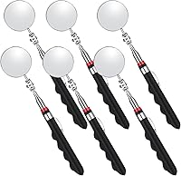GGSTDDUP 6-Pack Telescoping Inspection Mirrors - 30" Retractable Under Vehicle Tools, 360° Swivel, Anti-Slip Handle for Mechanics