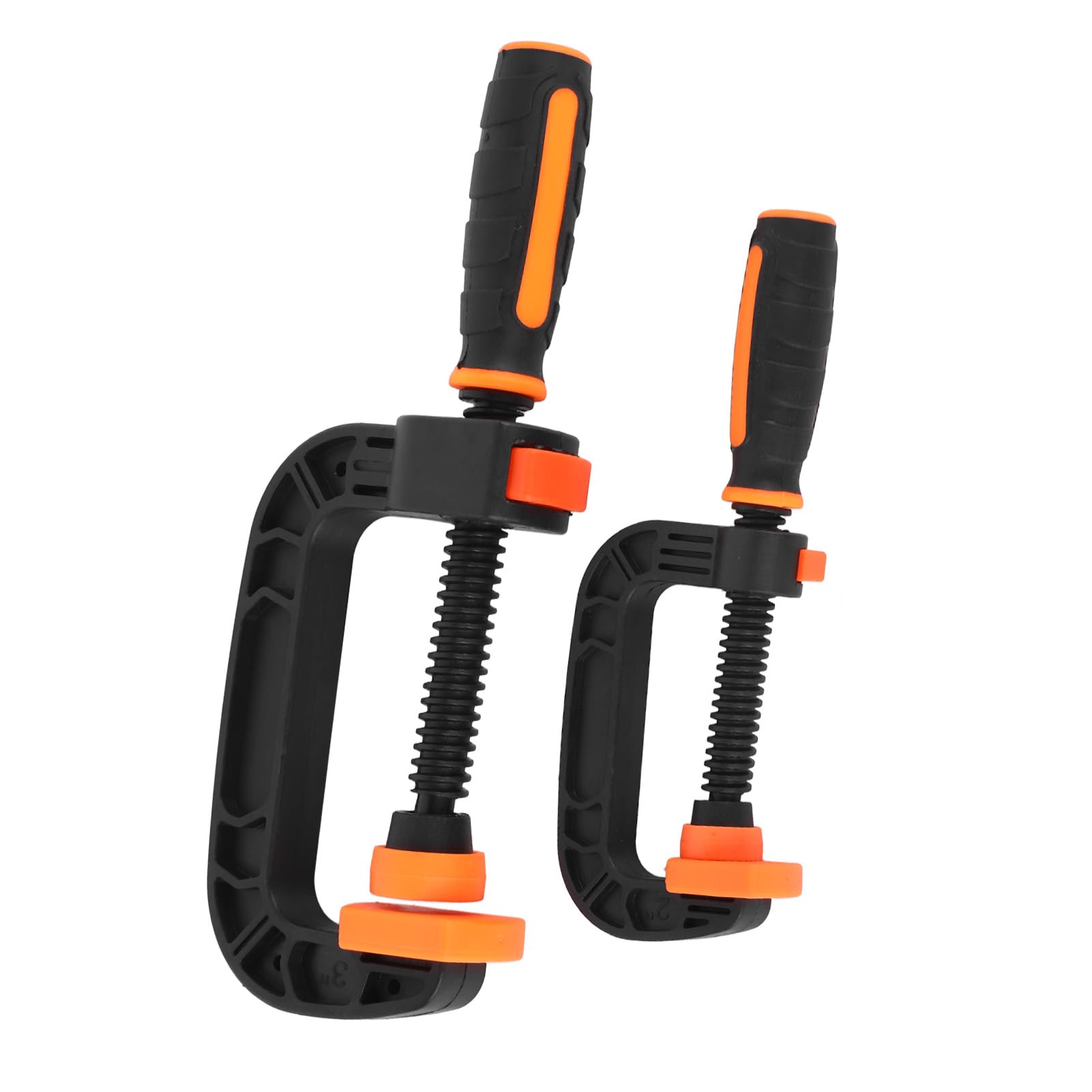 2Pcs C Clamps Set, 2 Inch 3 Inch Adjustable Jaw Opening Clamp Desktop Mount Tables Desk Clamps for Welding, Building, Repairing
