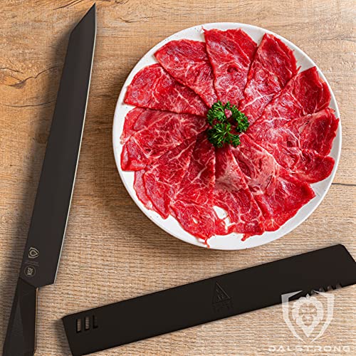 Dalstrong Yanagiba Sushi Knife - 10.5 Inch - Shadow Black Series - Black Titanium Nitride Coated Asian - High Carbon - 7Cr17Mov-X Vacuum Treated Steel Kitchen Knife - Sheath - Nsf Certified #TOP5