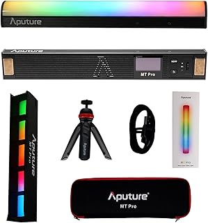 Aputure MT Pro Full-Color Mini LED Tube Light CCT 2000K-10000K RGBWW Light Stick CRI 95+ TLCI 98+ Supports APP Control with Tripod & Grids