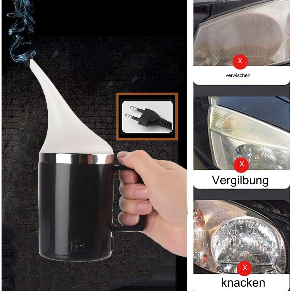 Scheinwerfer Bedampfen Set, Aceton Verdampfer Scheinwerfer Aufbereitung Set, 500ml ReparaturflüSsigkeit Scheinwerfer Reparatur Politur Set FüR BekäMpft Vergilbungen, Kratzer, UnschäRfen