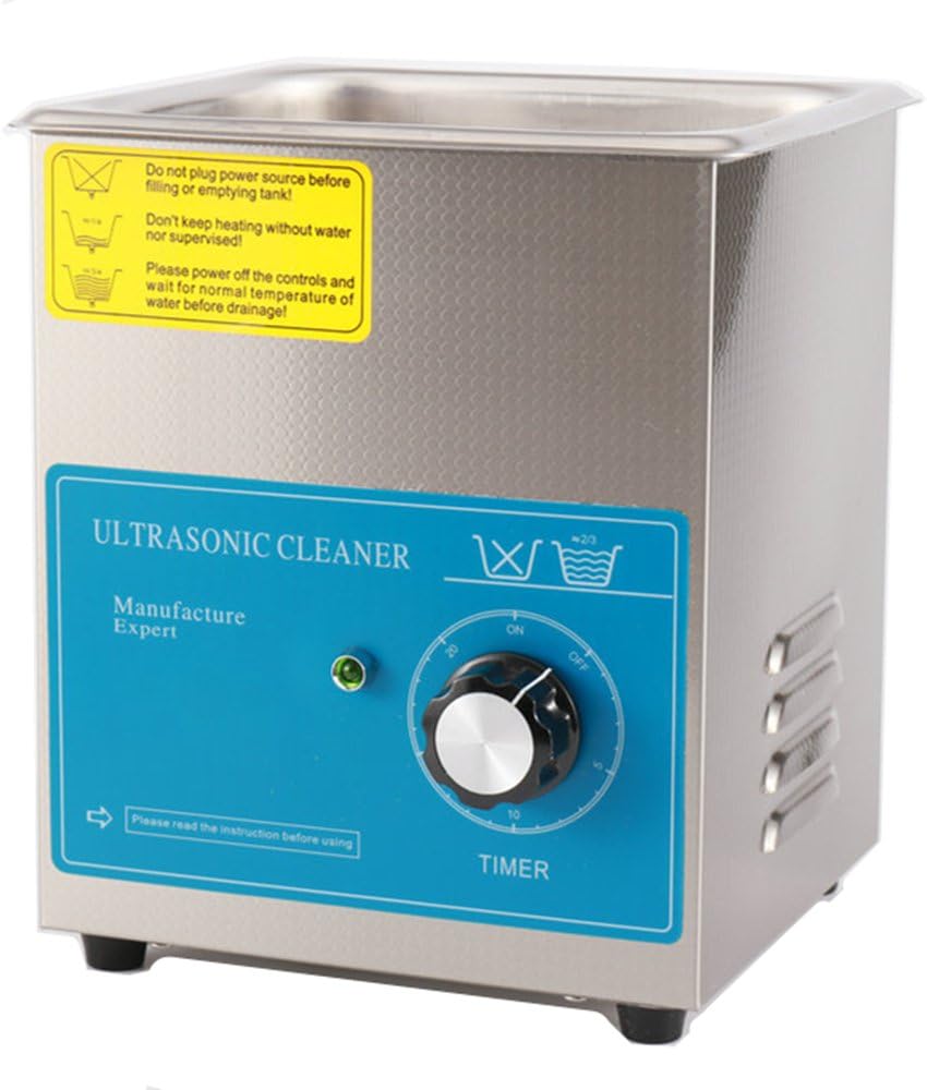 CGOLDENWALL 600W 1.3L Eyeglass cleaning machine Commercial Stainless Steel Ultrasonic Cleaner Eyeglasses Sunglass Jewelry Cleaner with Timer (110V)