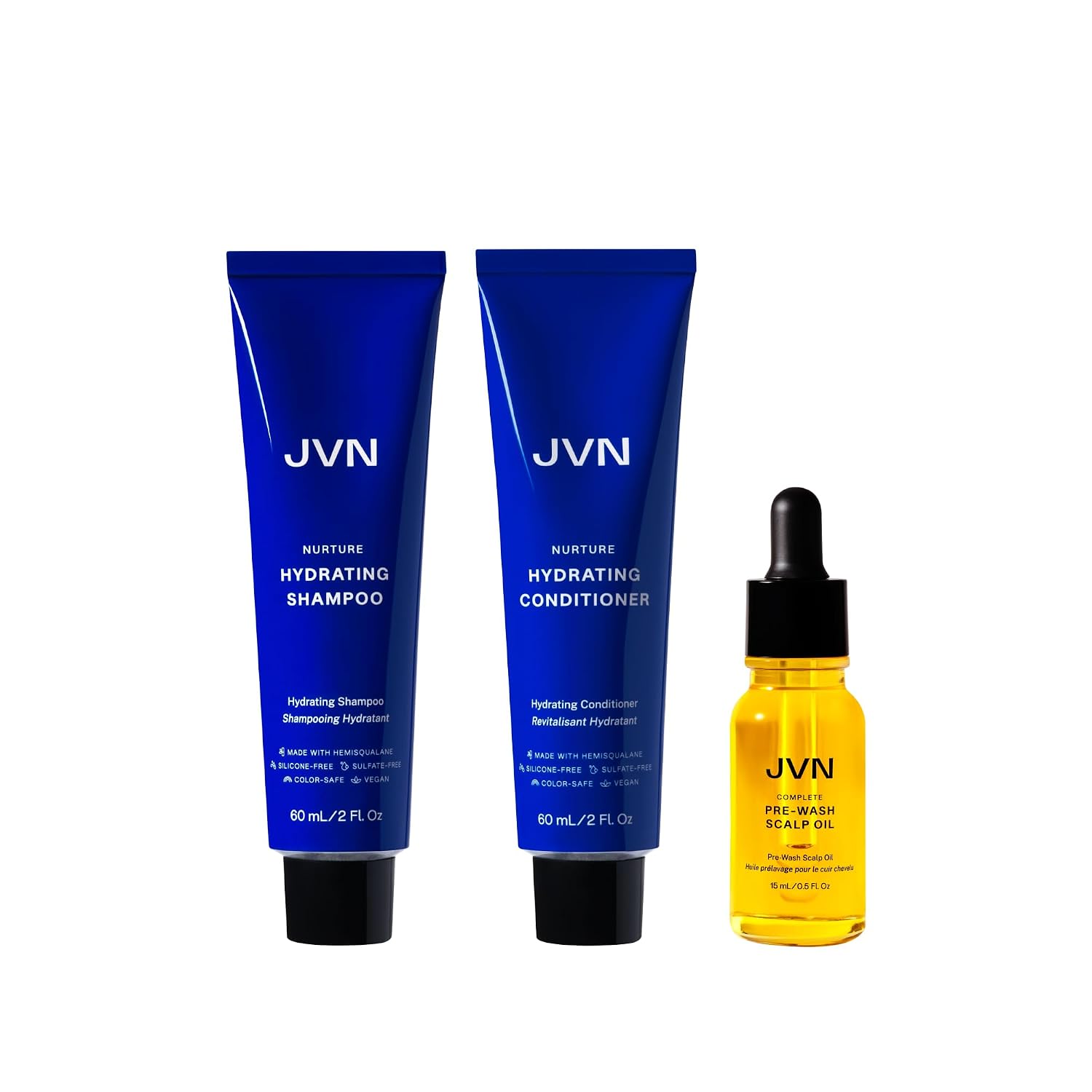 JVN Trusted Trio Set, Air Dry Cream, Serum & Scalp Oil (3 Ct)