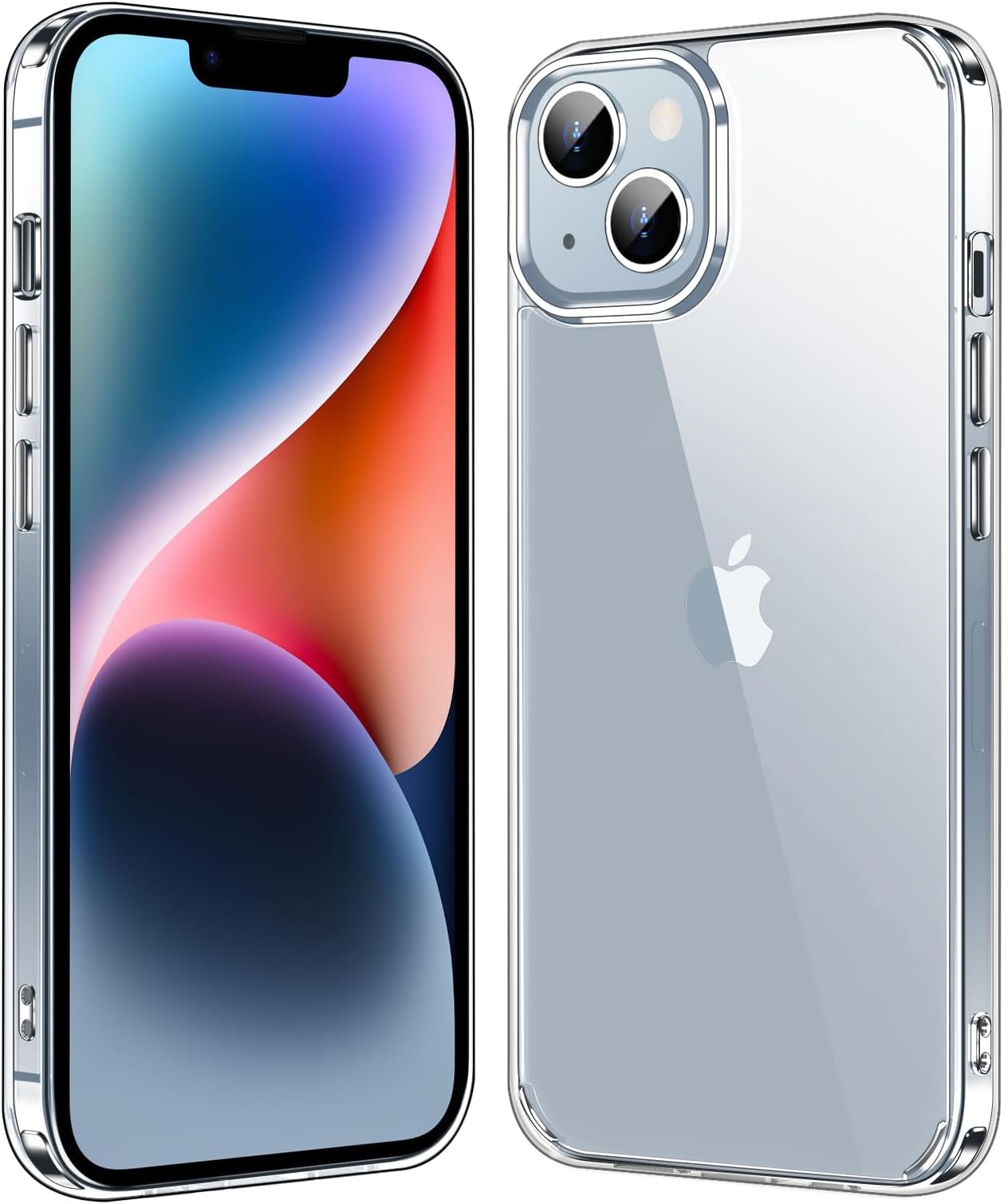 jaroco for iPhone 13 Case 6.1-Inch, Non-Yellowing Shockproof Phone Bumper Cover, Anti-Scratch Clear