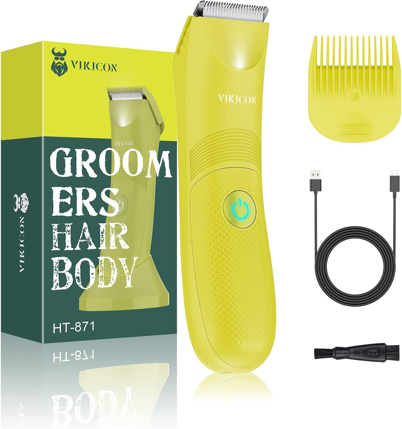 VIKICON Professional Beard Trimmer for Men, Shaving Kit for Mustache Body Nose Hair Facial Hair