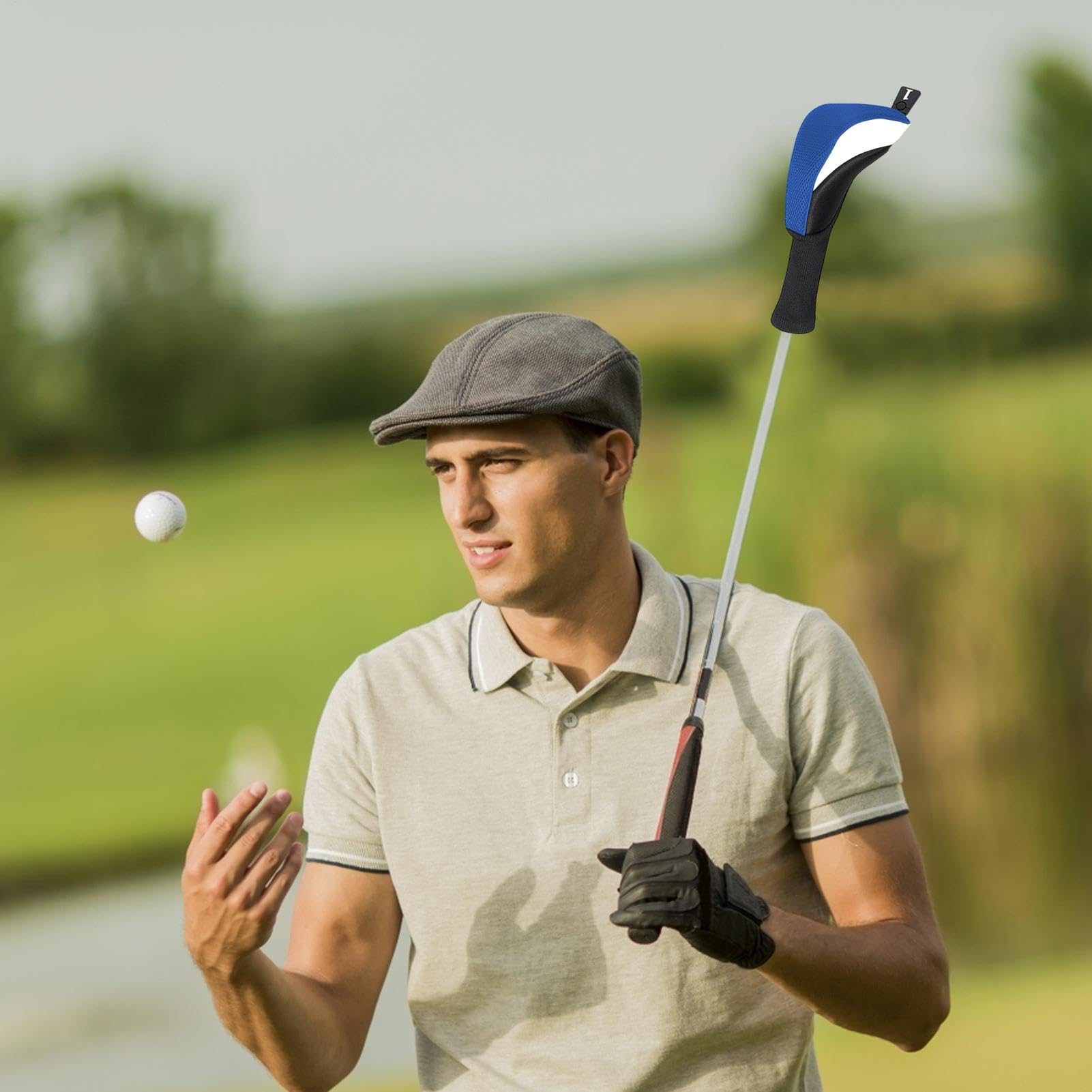 Golf Wood Club Headcovers Golf Hybrid Headcover Long Neck Protective Club Covers Anti Slip Wood Hybrid Head Cover Protective Head Cover For Men Protective Head Cover For Women Golf Enthusiast Headcove