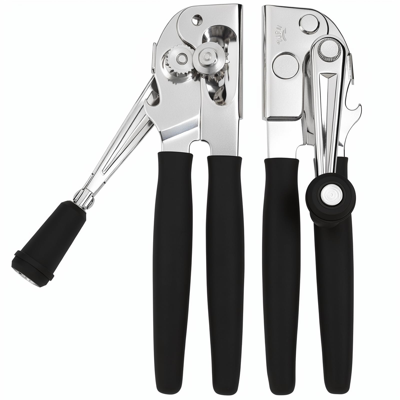 Ouvre-boîte manuel robuste avec aimant et décapsuleur à bord lisse pour la cuisine