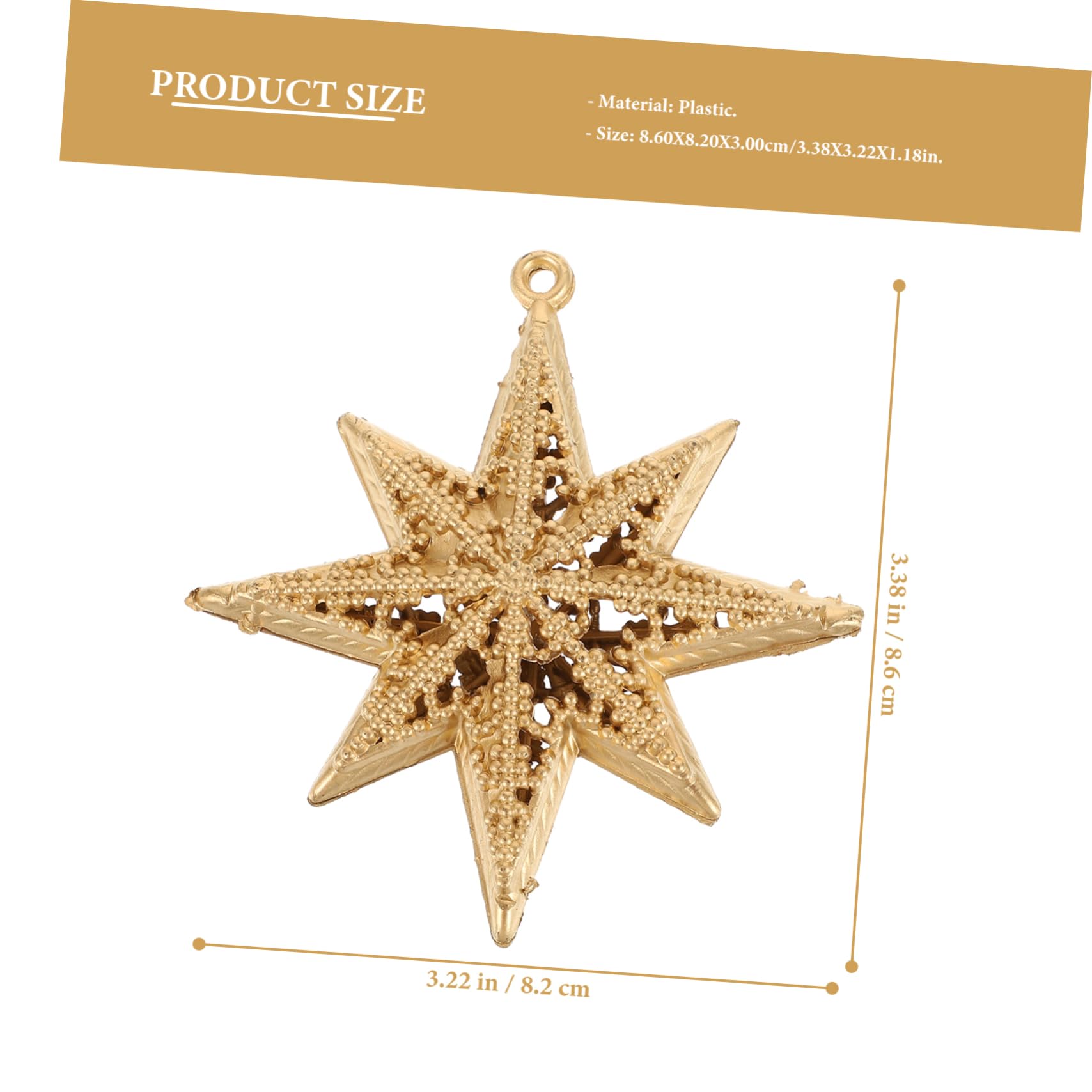 Alipis 5 Sätze Goldener Sternanhänger Ornamente Sternverzierungen Goldener Stern Weihnachtsschmuck Glitzersterne Baumspitze Weihnachtsstern Glitzersterne Stern Plastik Golden 6 Stücke * 5