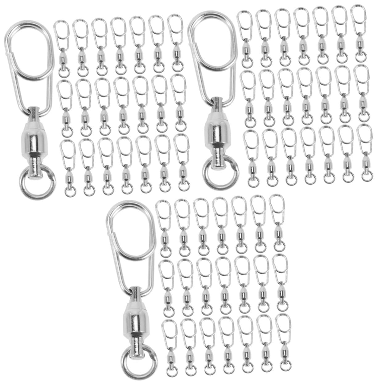 BESPORTBLE 90pezzi Rotanti Inossidabile Per Girella Per Accessori Collettori Resistenti e Facili Usare Per