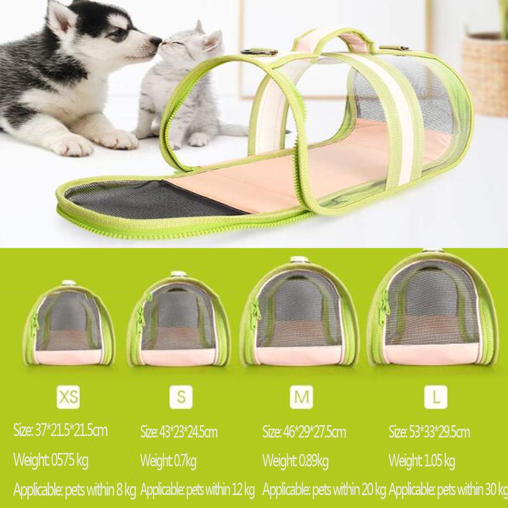 HLD Zaino per Animali Domestici,Zaino per Animali Domestici con Una Sola Spalla - Borsa per Animali Domestici Pieghevole Facile - Borsa per Animali Domestici Panoramica Trasparente