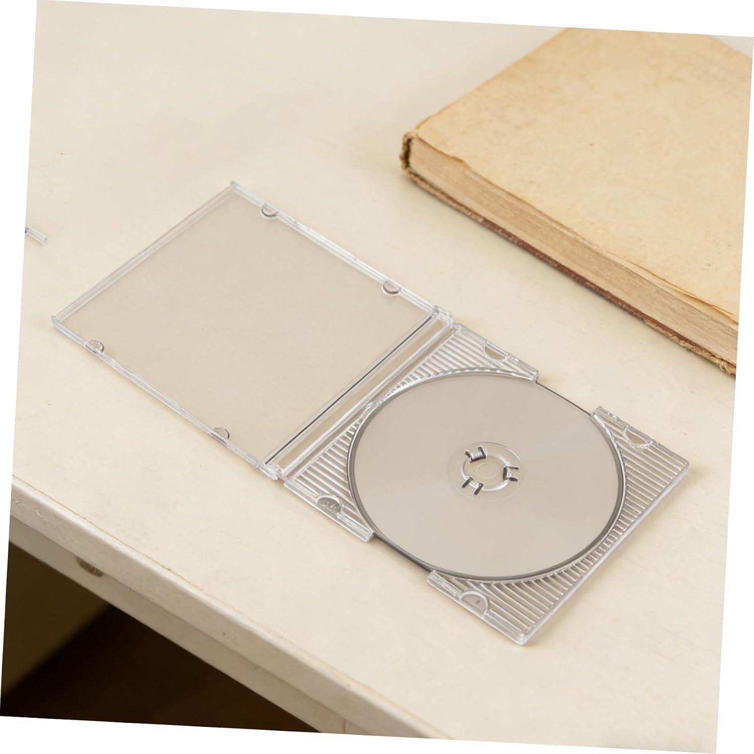 Mini CD Jewel Case Independent Single Disc Slots Plastic Storage Holder 10pcs for 3 Inch 8cm Discs Space Saving Mini Size for Compact Home and Libraries