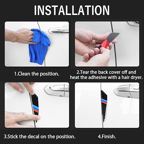 Miniatura 7 de 1797 Protector de puerta de automóvil para accesorios BMW, piezas de accesorios de fibra de carbono para vehículos, protectores de bordes de