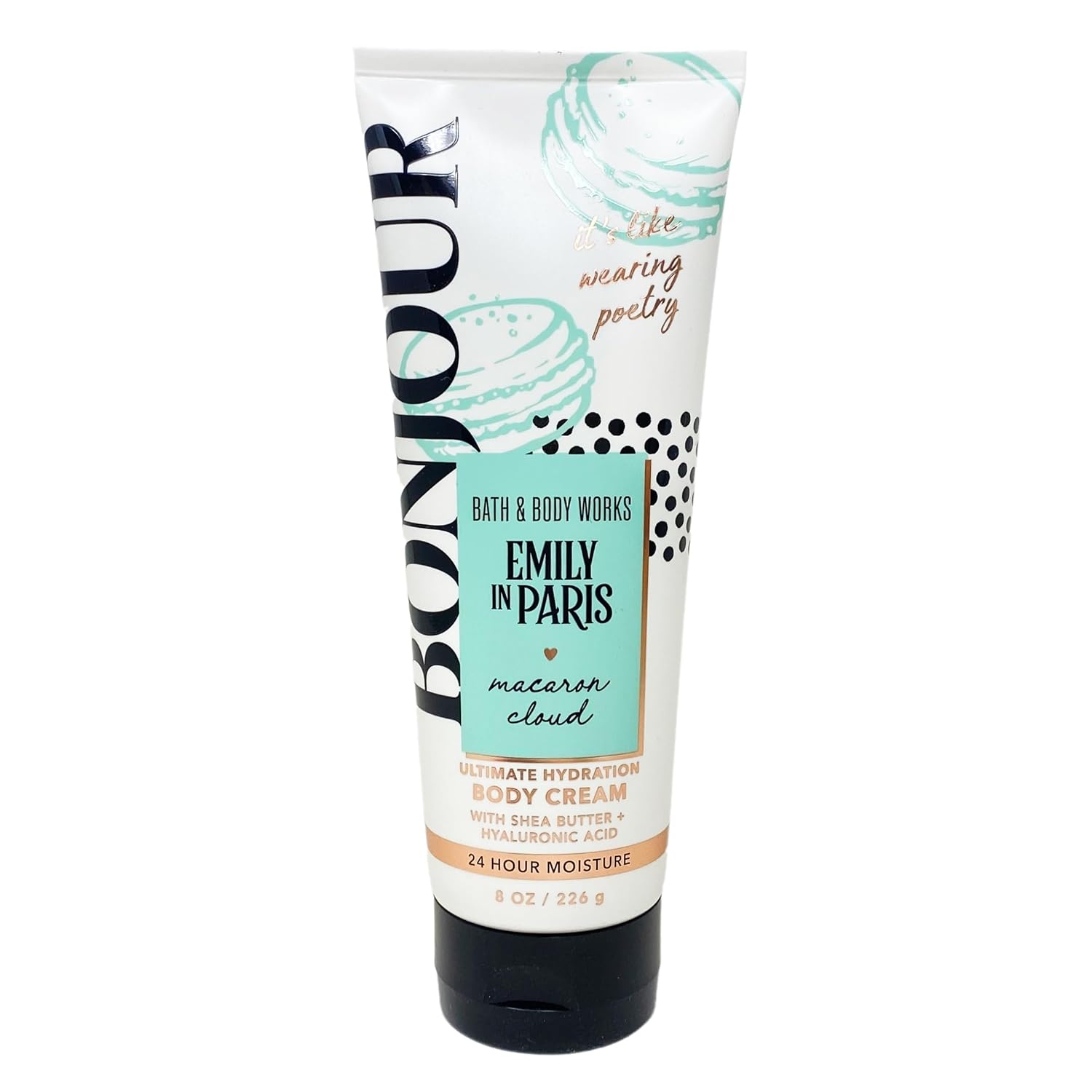Bath & Body Works Emily In Paris - Macaron Cloud Body Cream and Fragrance Mist Duo Set with a Natural Oats Bar Soap - Full Size