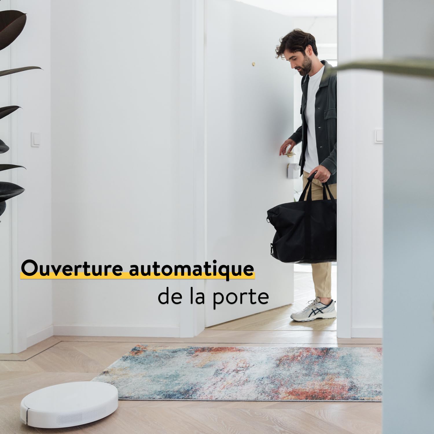Nuki Smart Lock (2023), 4ème génération, serrure smart avec Matter, accès sans clé, électronique, transforme smartphone en clé, blanc