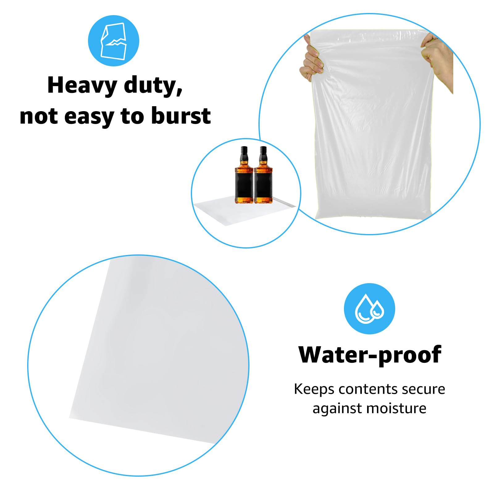 100 Stück Versandtaschen Plastik, 40×55 cm Versandbeutel Blickdicht Selbstklebend Versandtaschen Warensendung Versandtüten für Kleidung Logistikverpackungen Transport Verpackungskarton