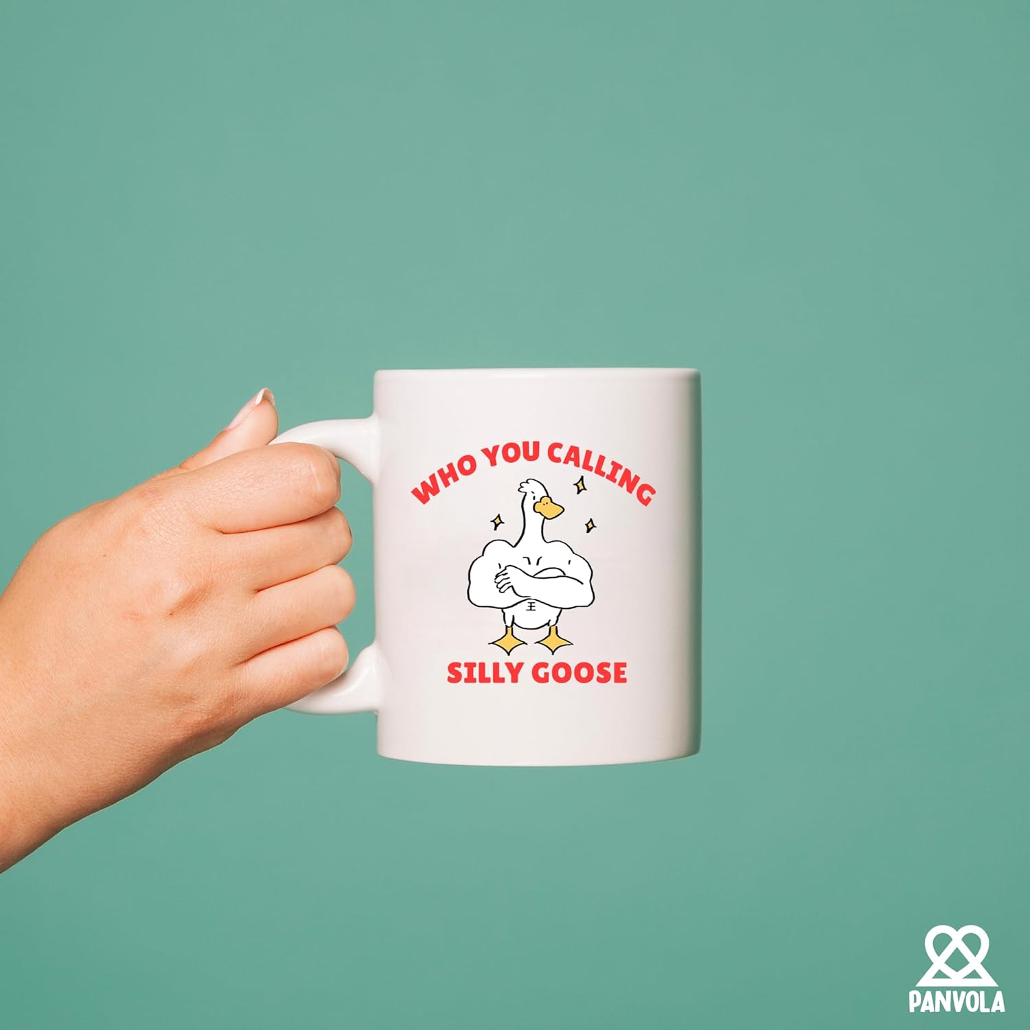 Who You Calling Silly Goose Funny Workout Gym Lover Dad Brother Husband Boyfriend from Wife Girlfriend Ceramic Mug 11 oz White - Image 4