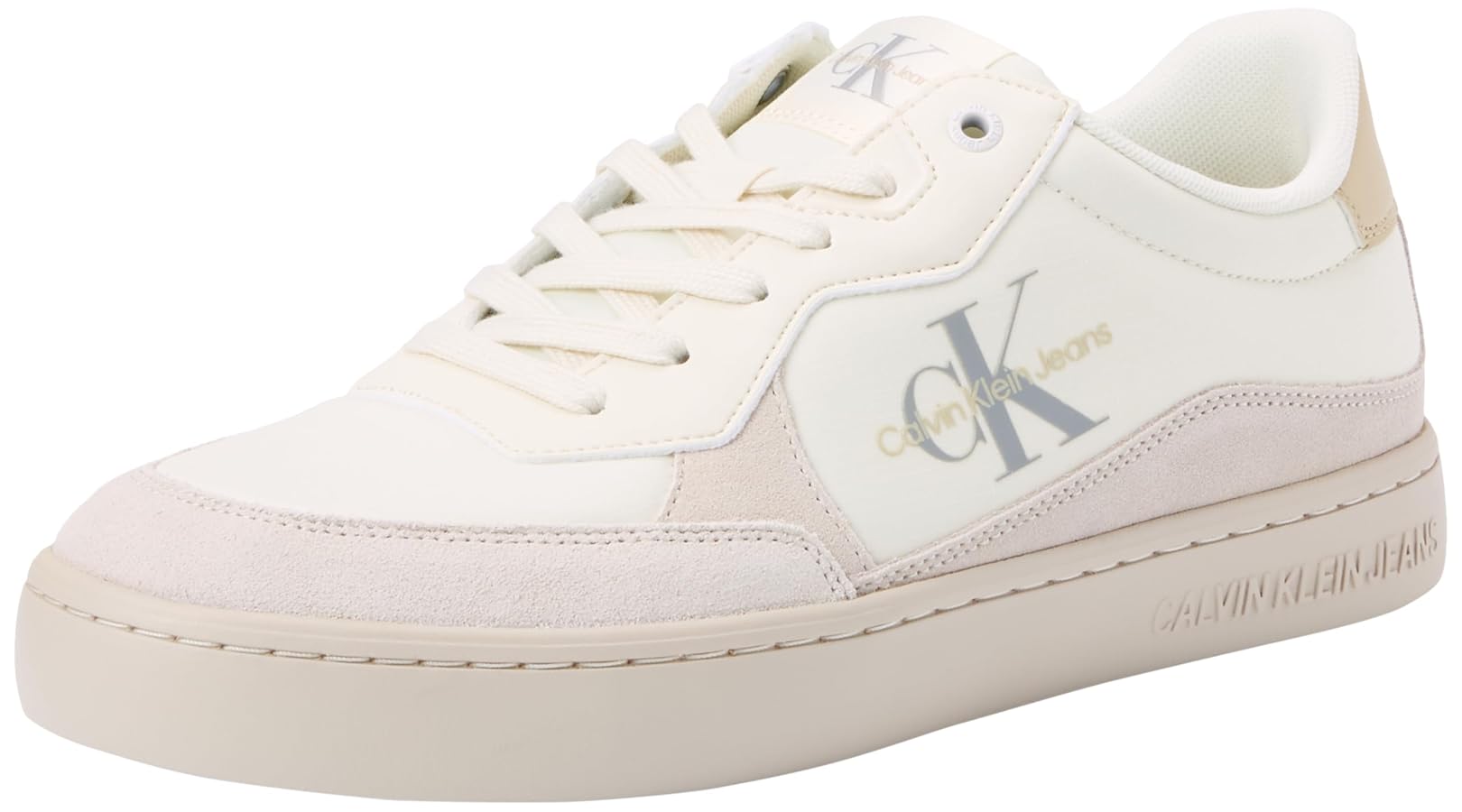 Calvin Klein Jeans Men's Classic Cupsole Low Top Mix Leather Calvin Klein Jeans Men's Classic Cupsole Low Top Mix Leather
