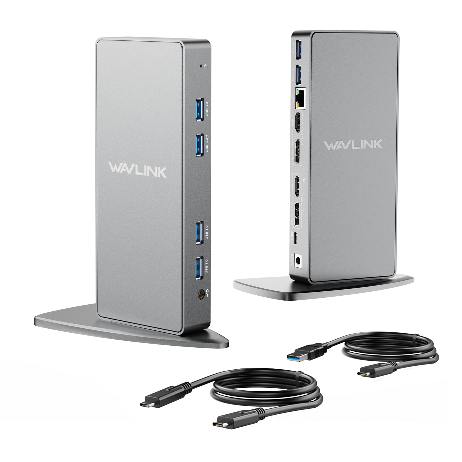 WAVLINK Docking station universale USB-C con 2 HDMI e DP, Gigabit Ethernet, 6 USB 3.0, audio, microfono, compatibile con Mac OS e Windows | 6×USB 3.0, Ethernet Gigabit, audio, microfono, compatibile macOS e Windows