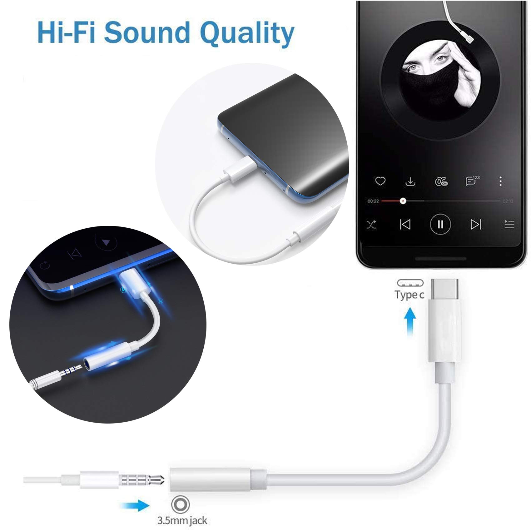 Adattatore USB C A Jack 3,5 Mm - Per Cuffie E Altoparlanti, Con Chip DAC - Foto 2