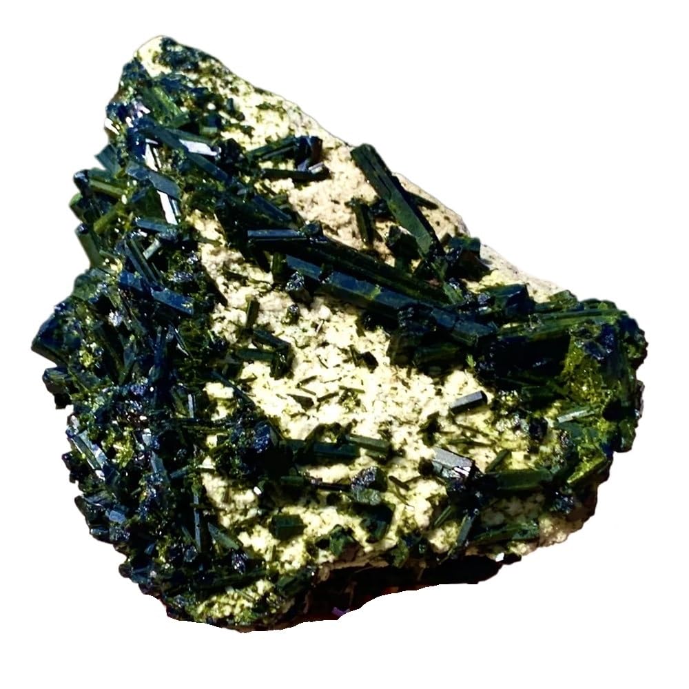 AARTERZZA 1pc 310-450g Green Tourmaline Crystal Clusters Gems Room Decoration