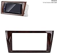 Vista 3 de Fydun Tablero de instalación doble DIN, ABS de caoba 2 DIN estéreo de audio Fascia Panel de fascia para coche para Avalon 2000-2004