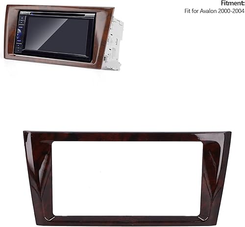 Miniatura 3 de Fydun Tablero de instalación doble DIN, ABS de caoba 2 DIN estéreo de audio Fascia Panel de fascia para coche para Avalon 2000-2004
