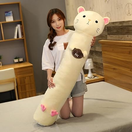 Amazon 抱き枕 特大 クッション 長い ぬいぐるみ クッション リラックス もこもこ 可愛い 萌え萌え キュート 癒し動物 触り心地よい 出産祝い 置物 店飾り 子供 ベッド グッズ雑貨 もふもふ プレゼント用 マタニティー ぬいぐるみ おもちゃ