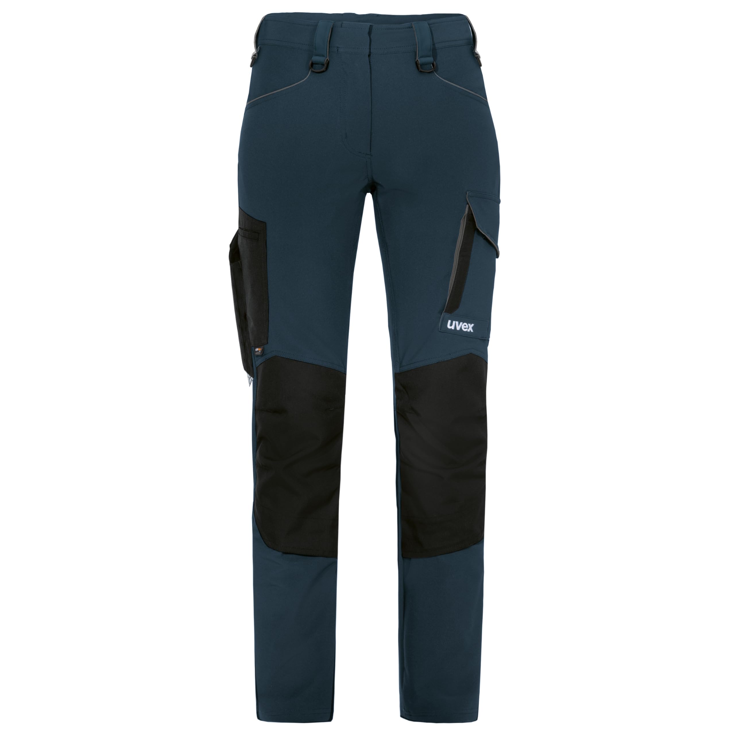 Uvex suXXeed Craft damskie spodnie cargo – damskie spodnie robocze z 4-kierunkowym stretchem – wzmocnione Cordura® – z kieszeniami na kolanach
