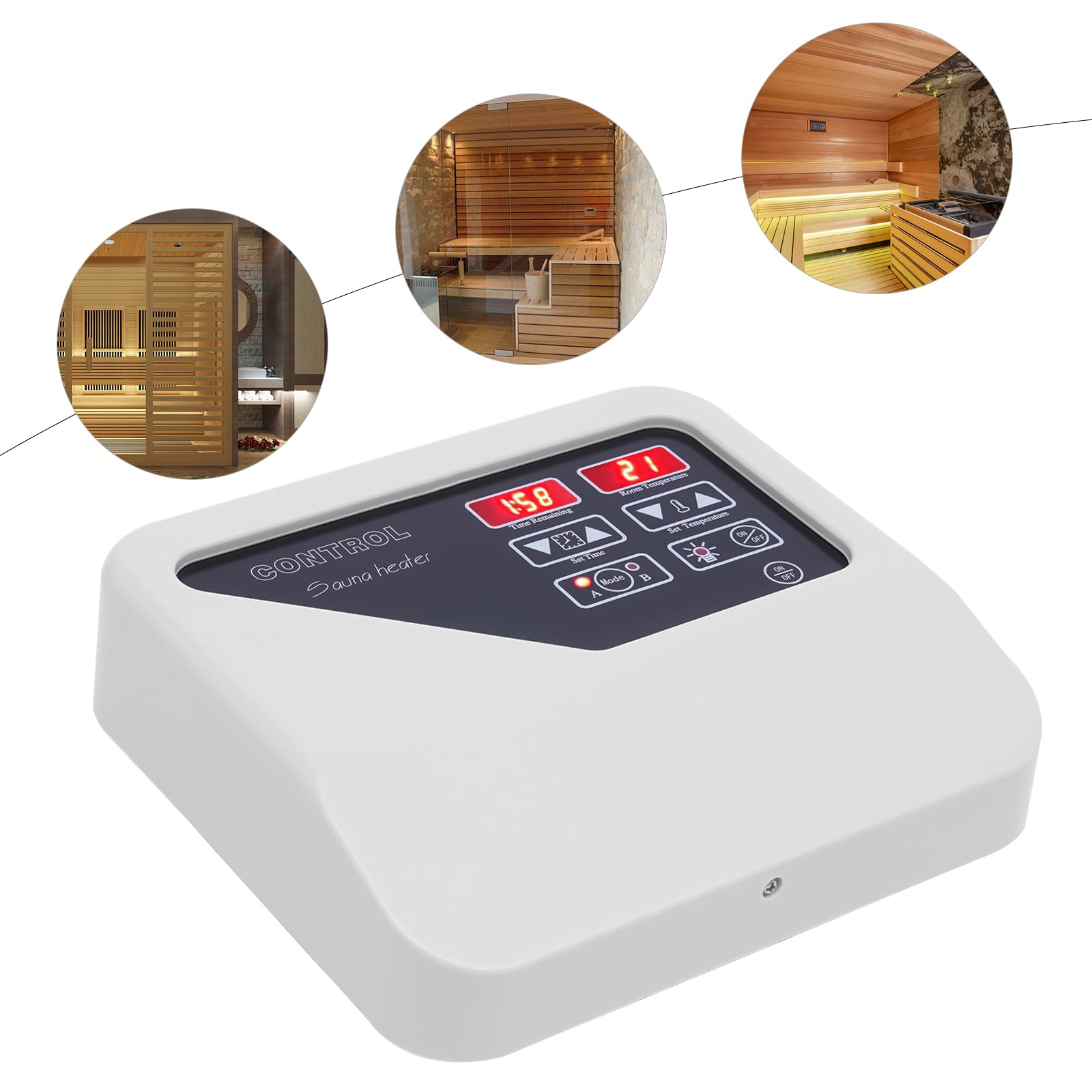 3-9KW Sauna Digital Controller, 220-240V Sauna External Controller Saunasteuerung Saunasteuergerät Externe Digital Controller für Saunaofen，Heimsauna, Kommerzielle Anlässe