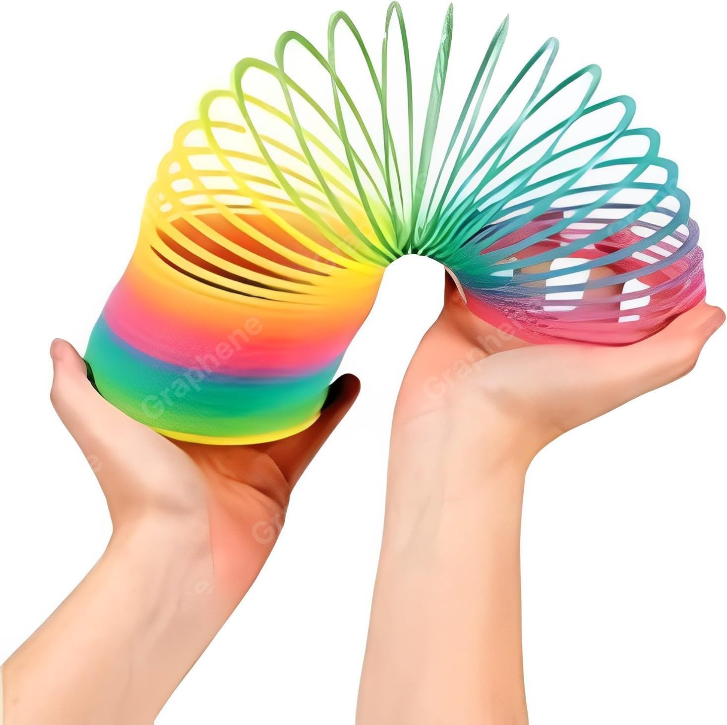 Magic Rainbow Spring Fun Activity Stress Relief Toy for Kids Adults of All Age Group Birthday Return Gift Compact and Portable Easy to Carry Spiral, Slinky, Bouncy Toy