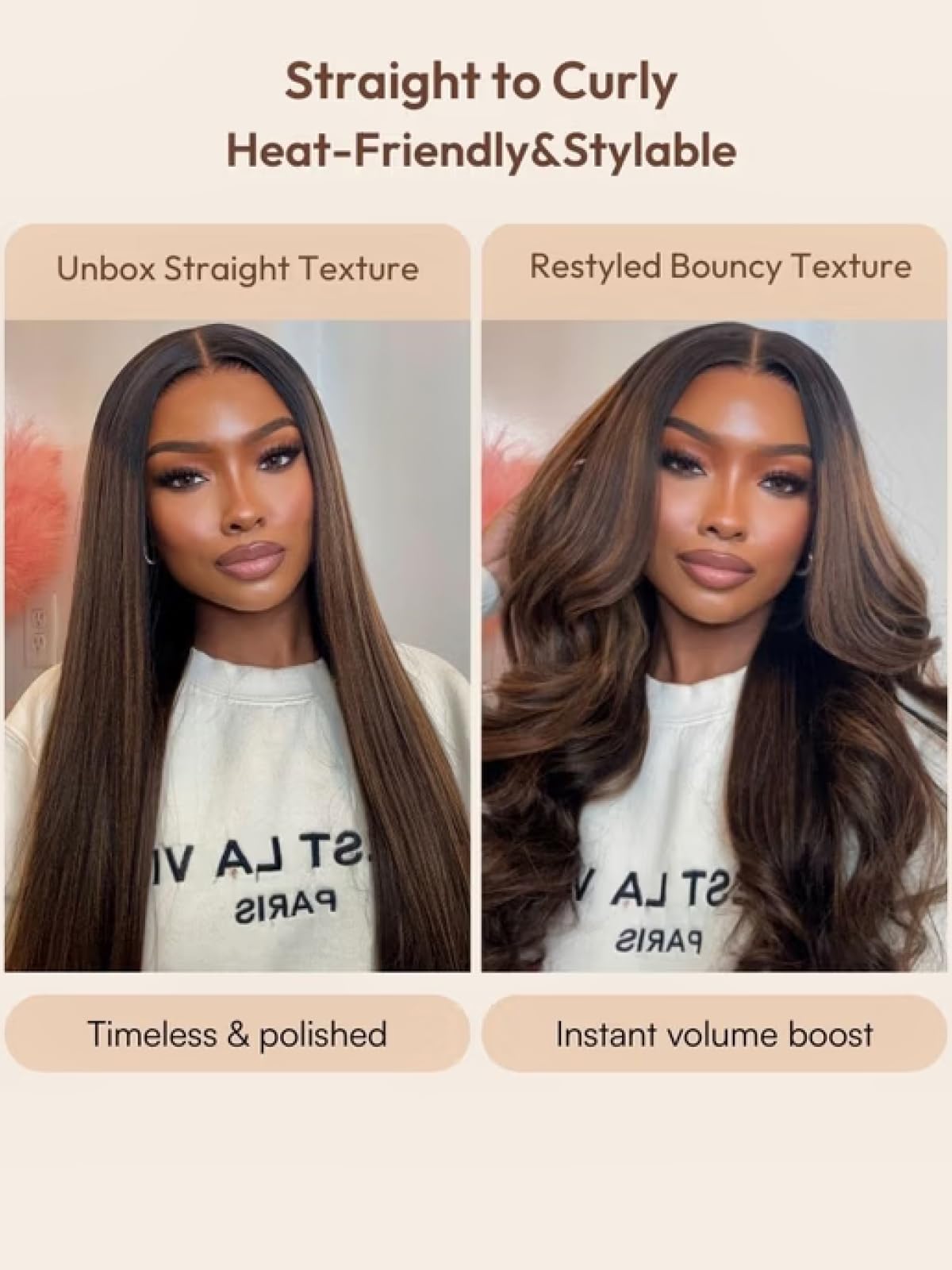 UNICE Bye Bye Knots 7x5 Pre Cut Lace Front Glueless Wig Black Cherry Layered Wig Straight Human Hair Put on and Go Wig Pre Plucked Natural Hairline Bleached Invisible Knots 180% Density 22 Inch 22 Inch Black Cherry｜Bye Bye Knots Wig