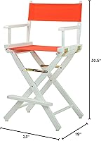 Vista 465 de Silla de Director de 18" Marco Blanco Lona Rosa