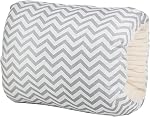 Oreiller d'allaitement, Oreil d'infirmière bébé, oreillers d'alimentation en bouteille de coton doux (Wavy Striped)