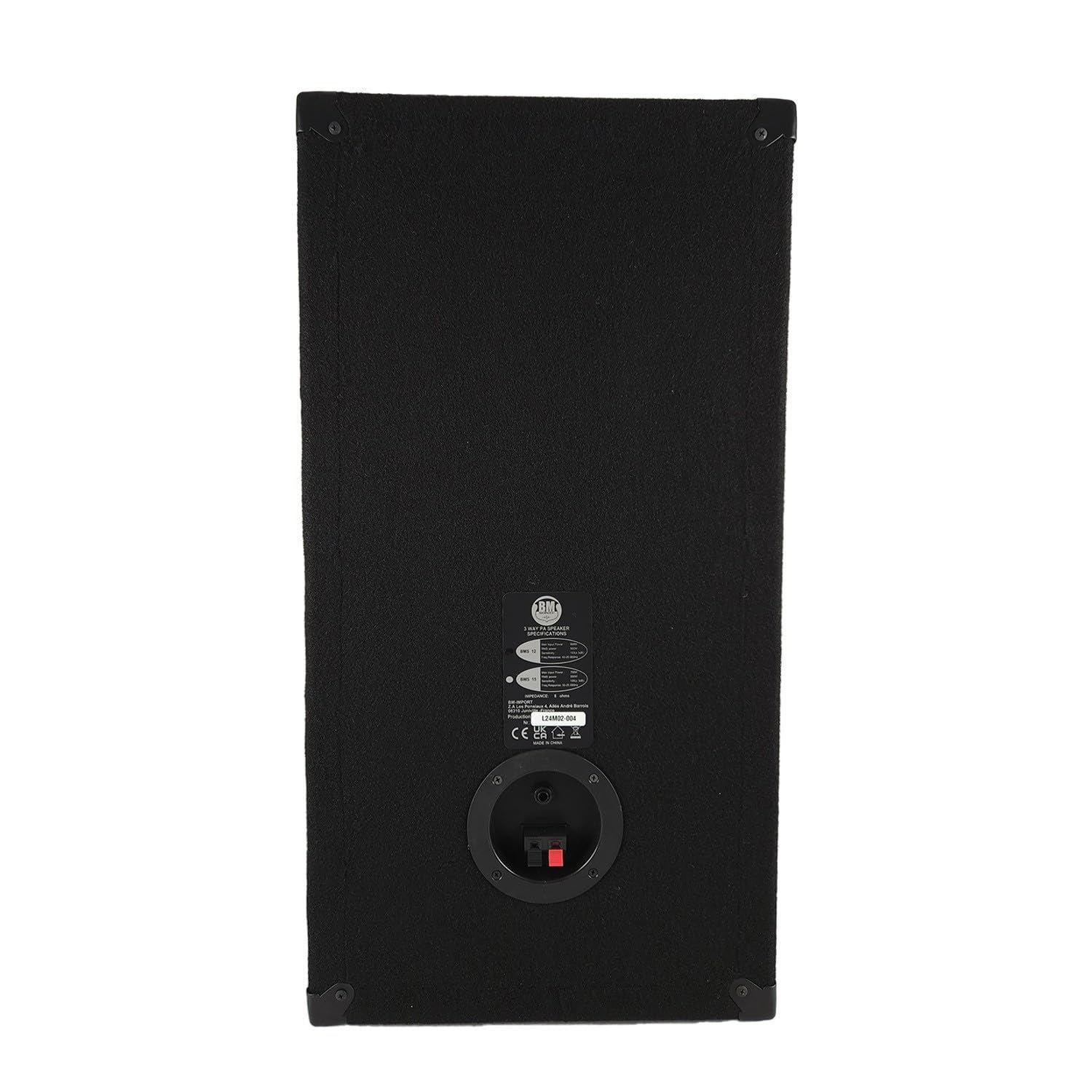 Paire d'enceinte Passive BM Bmsonic BMS-15 - Sono Bass Reflex Trapézoïdal à 3 Voies 15"/38cm - 2 x 700W