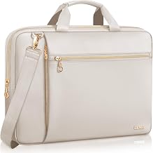Laptop Bag Case for Women Men Messenger Briefcase Bag, 15.6 16 Inch | Compatible with MacBook Pro M5/HP OmniBook Omen Envy/Dell Pro Inspiron/Lenovo Yoga IdealPad, Carrying Computer Bag, Beige