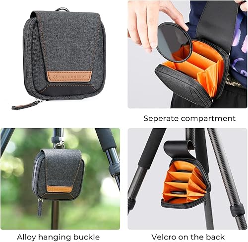 Miniatura 7 de K&F Concept Kit de filtros magnéticos de lente Caemra de anillo básico magnético GND8 ND8 ND64 ND1000 de 3.228 in (paquete de 5) - Kit de filtros de